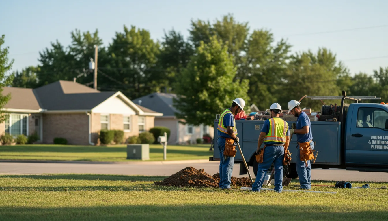 Residential water line and bathroom plumbing service in Jonestown, PA